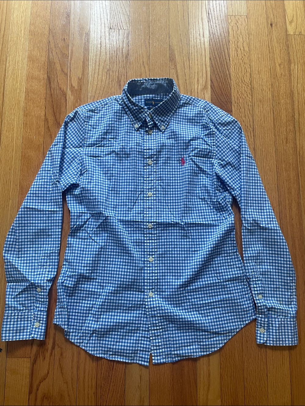 Polo Ralph Lauren Blue & White Gingham Button-Down Shirt